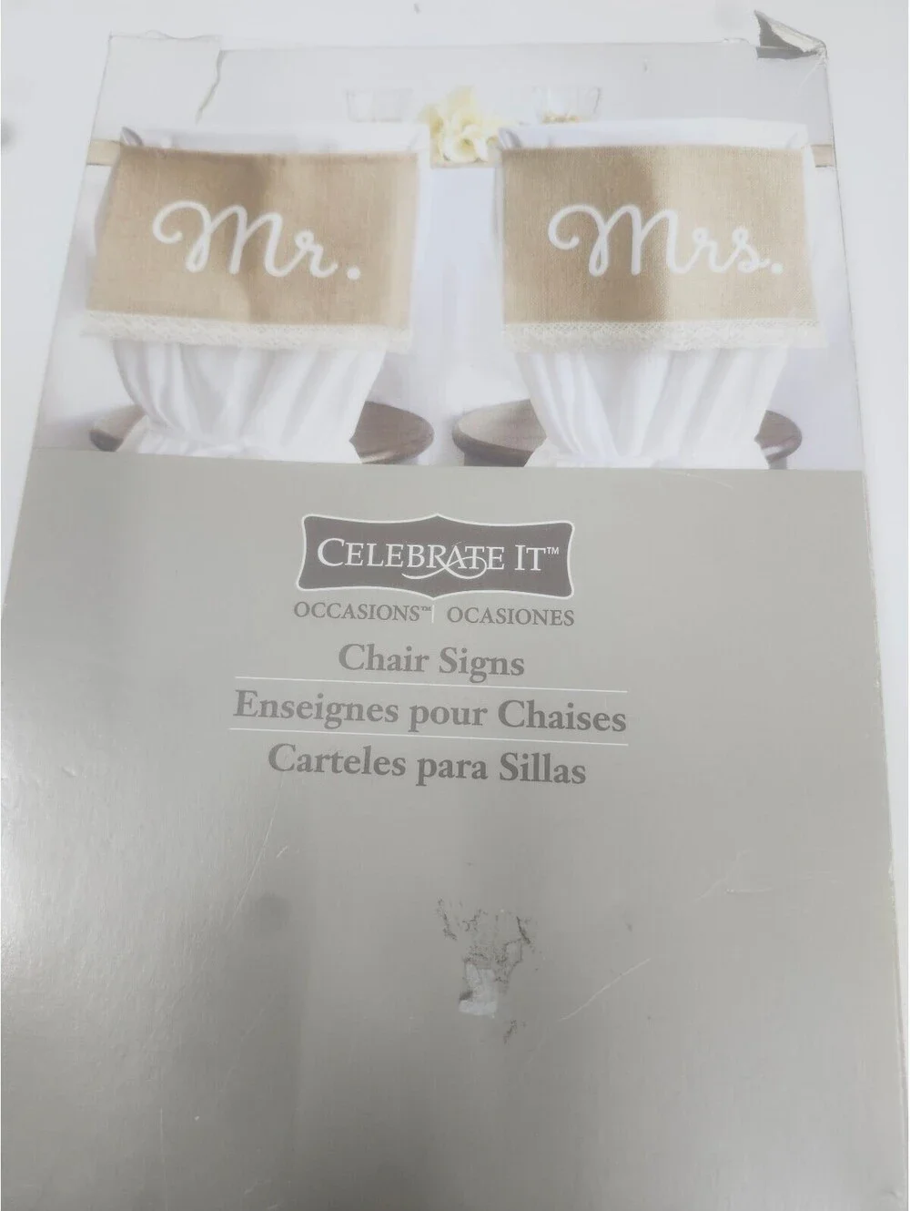 Celebrate It Mr. and Mrs. Chair Signs Set of 2